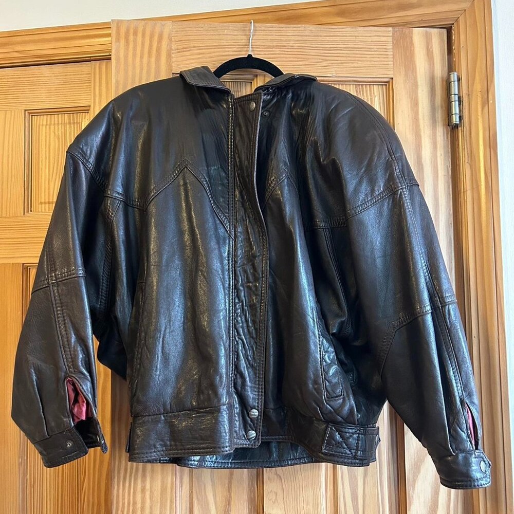 Vintage brown leather jacket